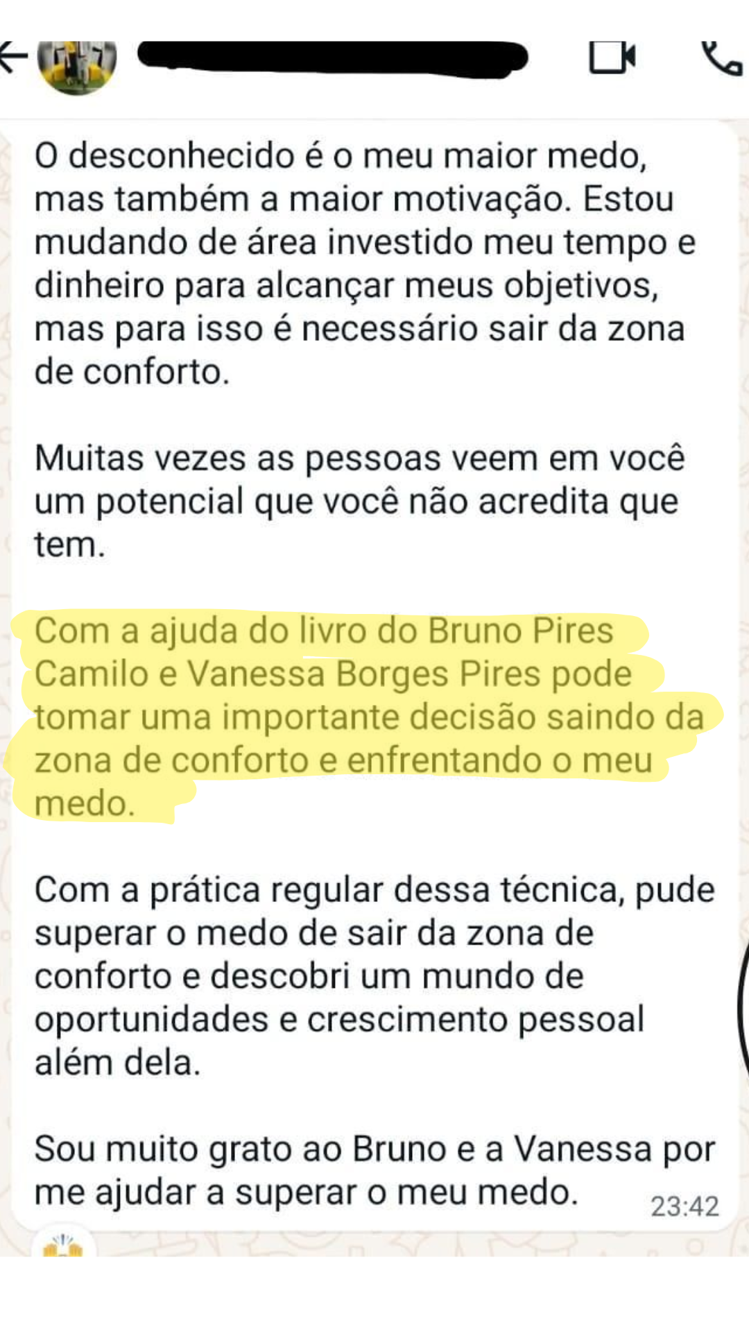 Depoimento de cliente satisfeito 3